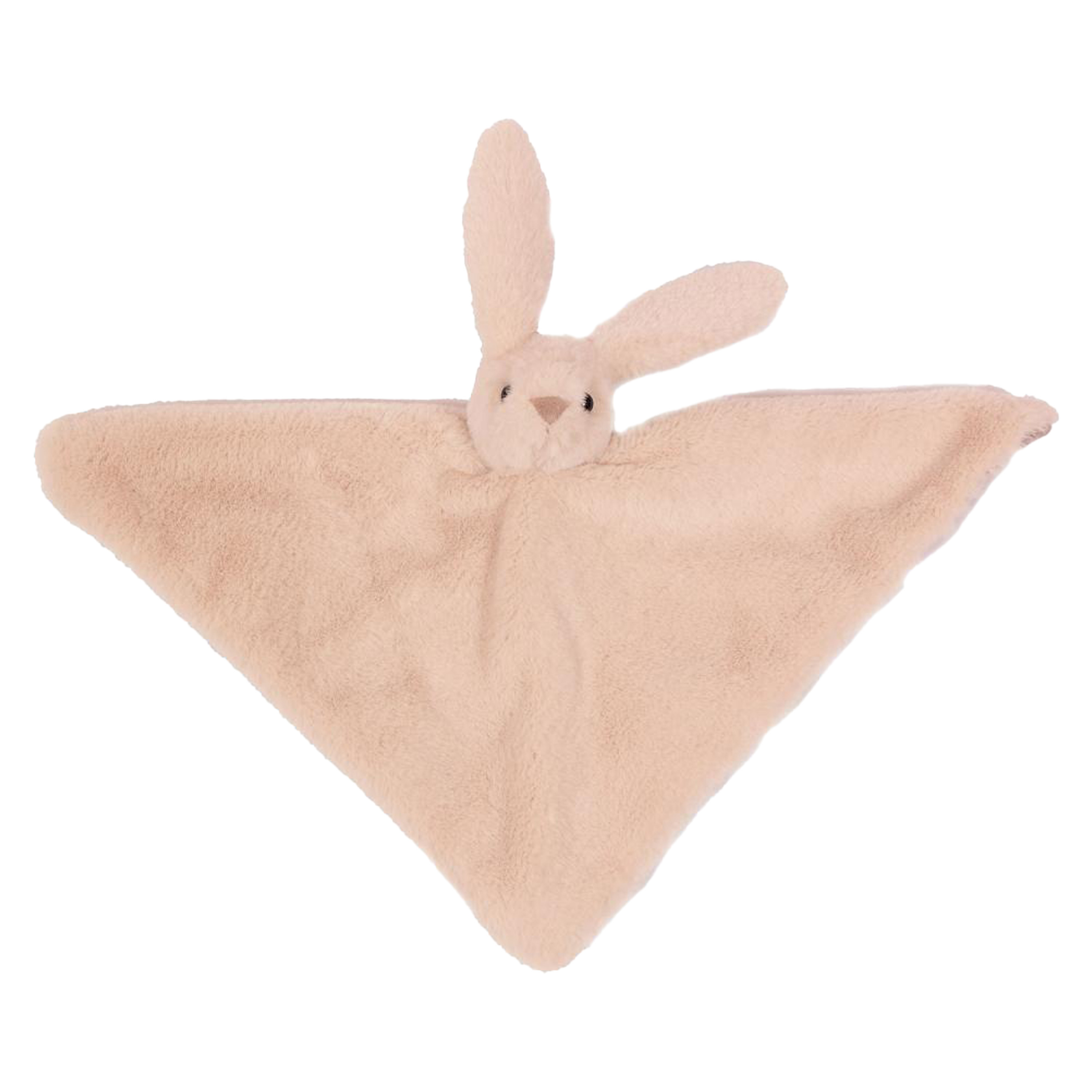 Knuffeldier Konijn - zachte pluche stof - tuttel/knuffeldoekje - roze - 45 cm -