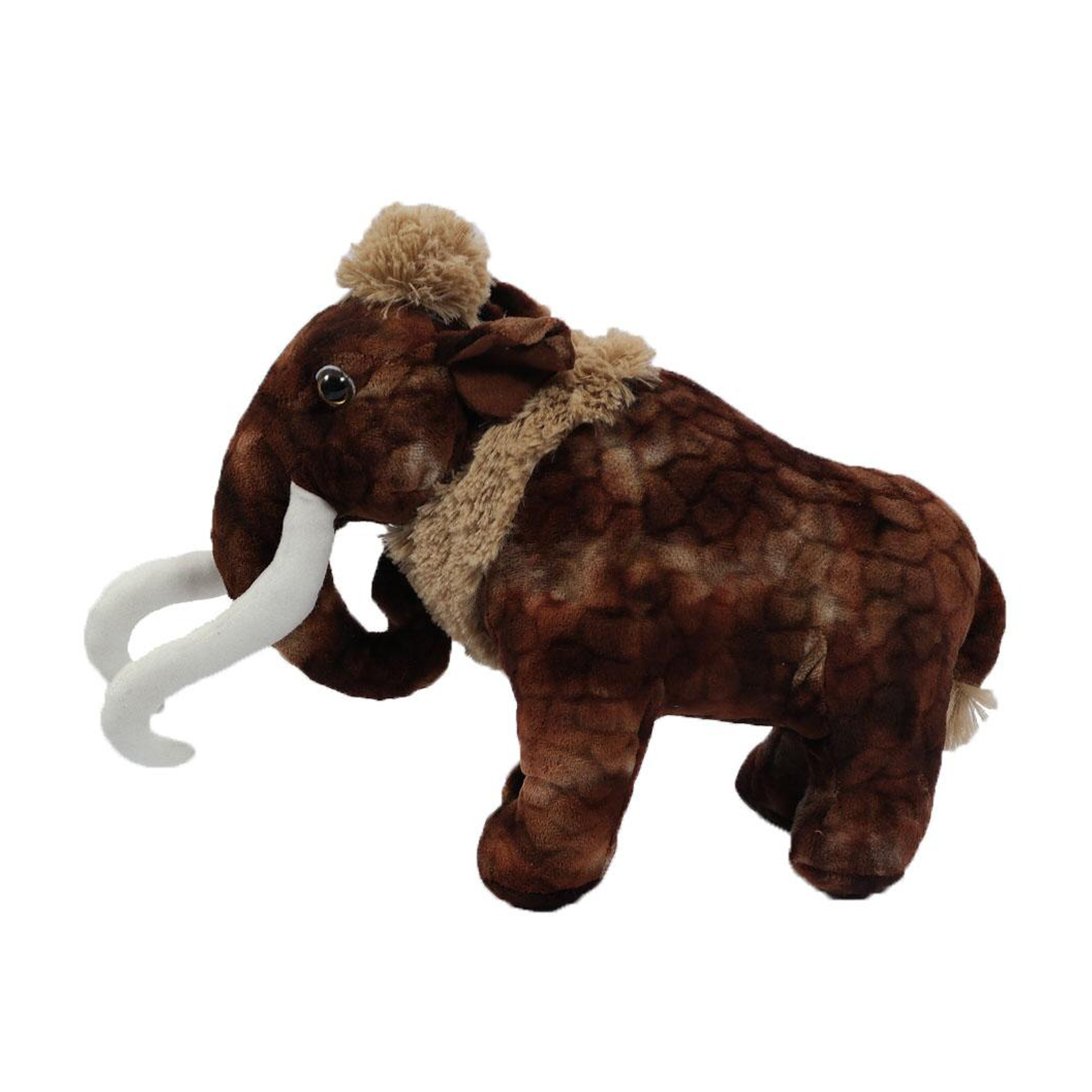 Knuffeldier Mammoet - zachte pluche stof - bruin - kwaliteit knuffels - 41 cm -