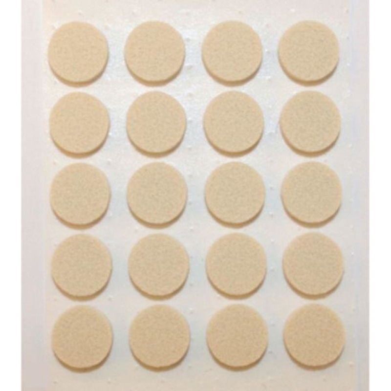 Geluiddempende meubel viltjes - 80x stuks - zelfklevend - rond - wit - dia 9 mm -