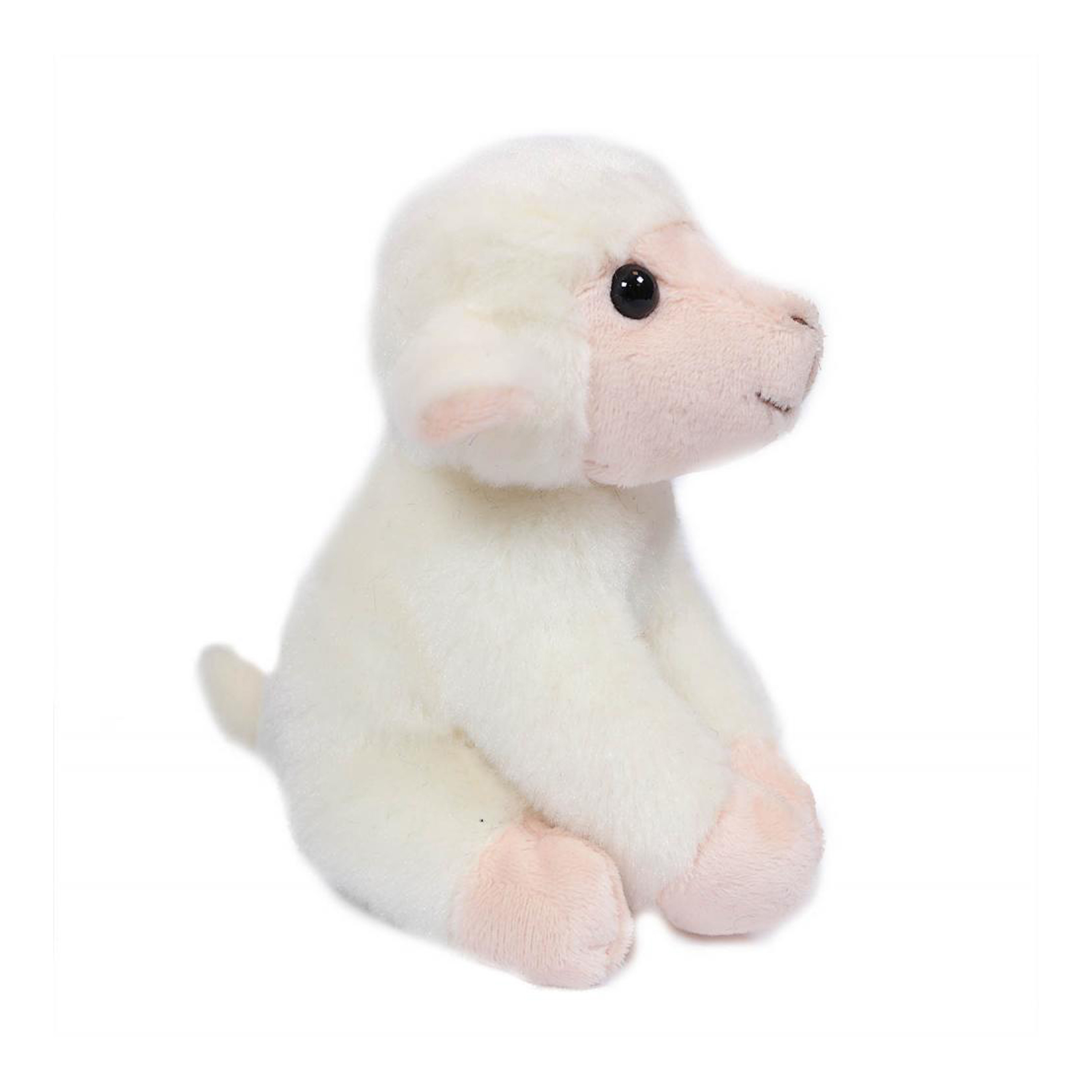 Knuffeldier Schaap/lammetje - zachte pluche stof - premium kwaliteit knuffels - wit - 12 cm -