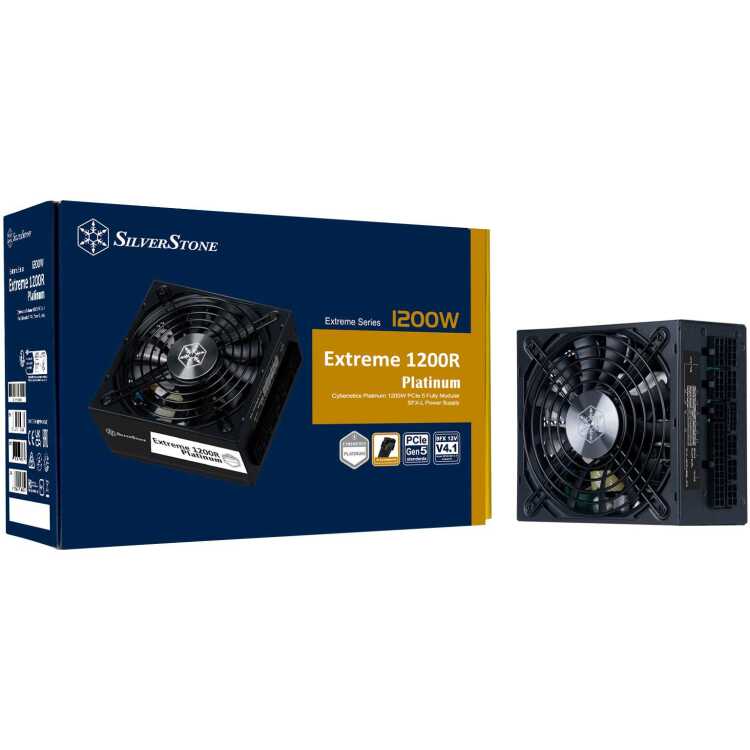 SilverStone Extreme 1200R Platinum, 1200W voeding 4x PCIe, 1x 12VHPWR, kabelmanagement