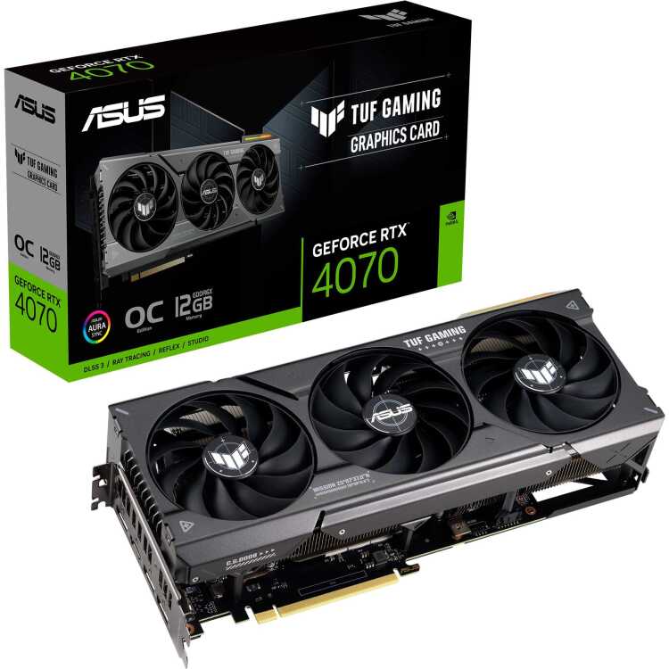 ASUS TUF Gaming GeForce RTX 4070 OC 12GB grafische kaart 1x HDMI, 3x DisplayPort, DLSS 3