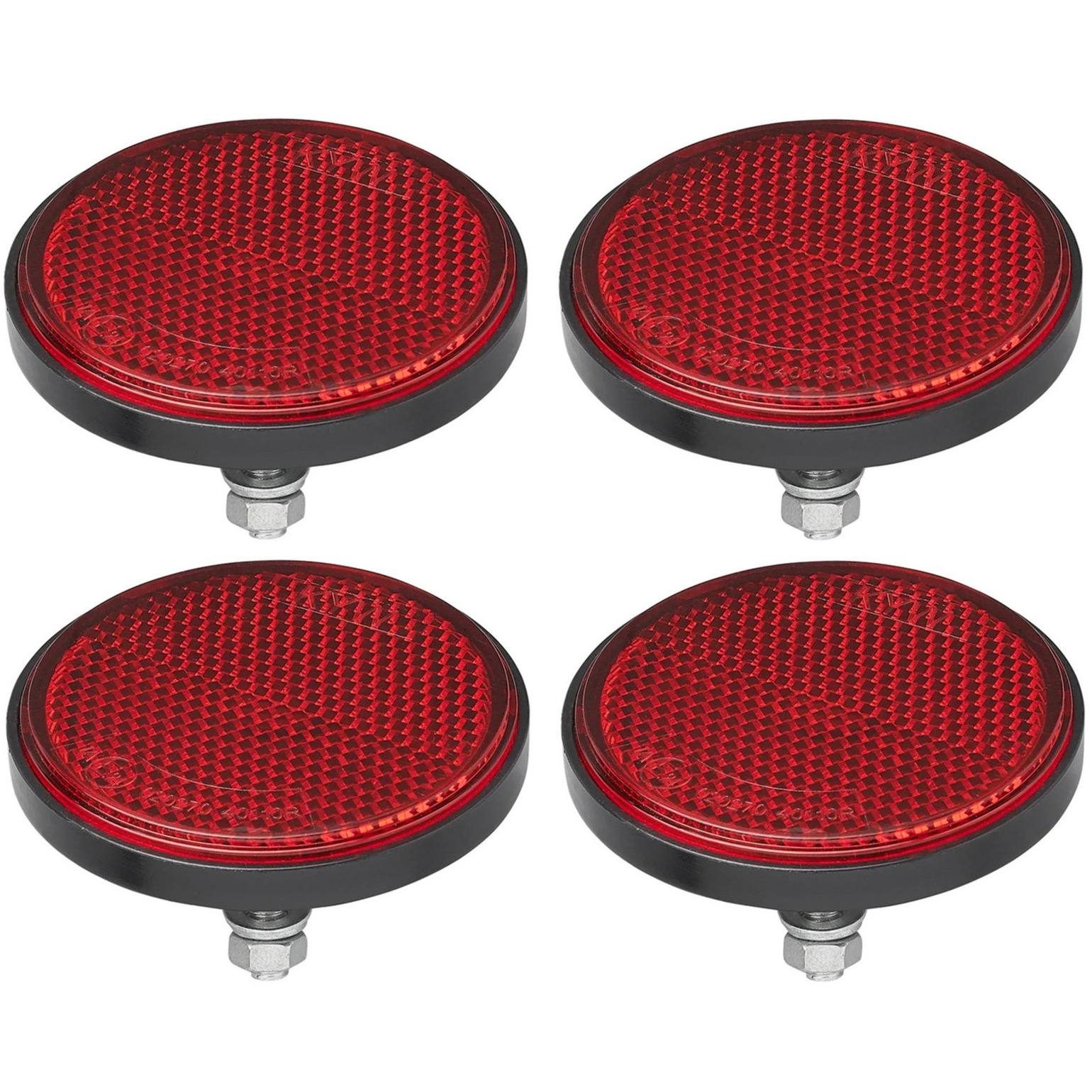 ProPlus Reflector - set 4x - wit - boutbevestiging - 60mm - M5 bout - rond -