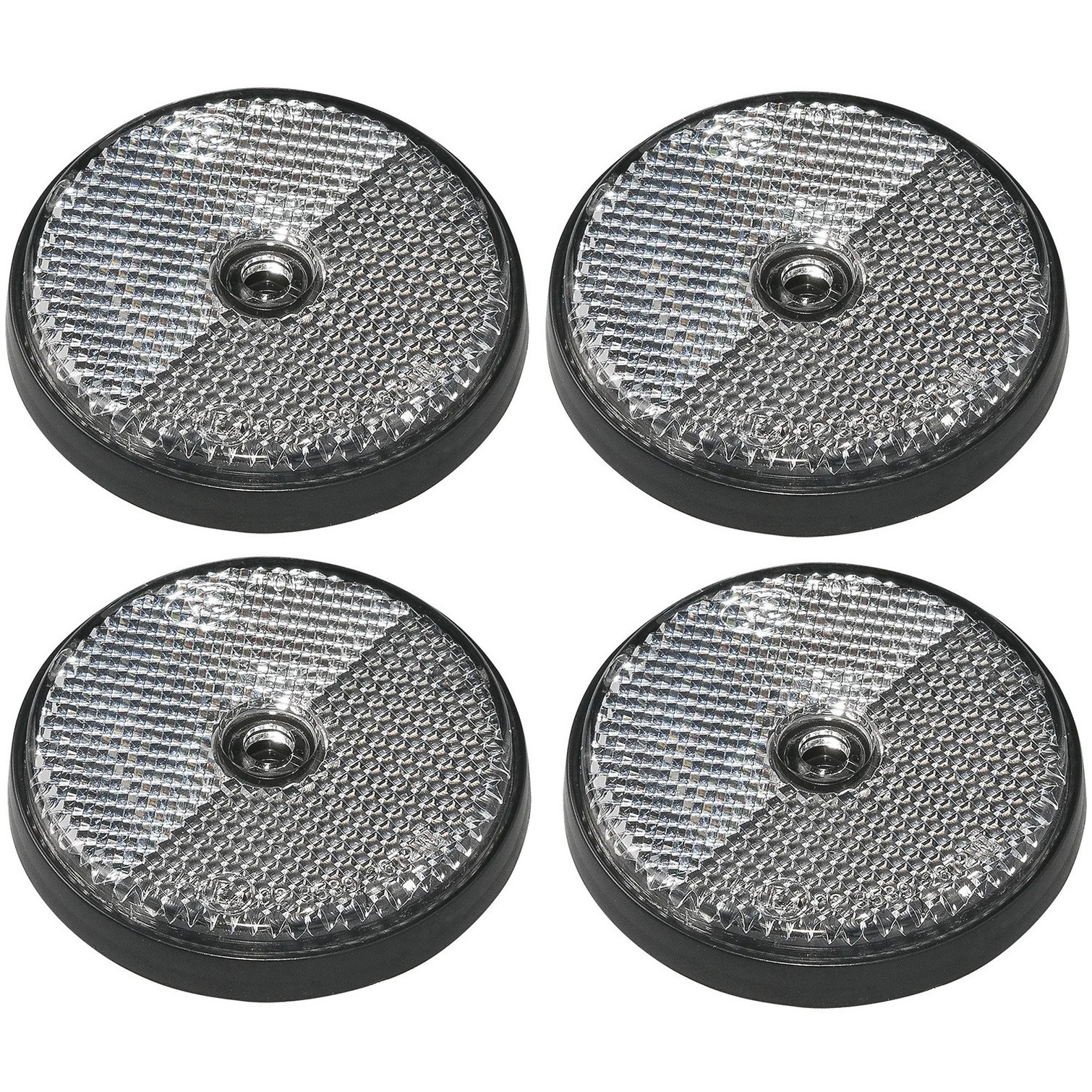 Pro Plus Reflector - set 4x - wit - schroefbevestiging - 60mm - rond -