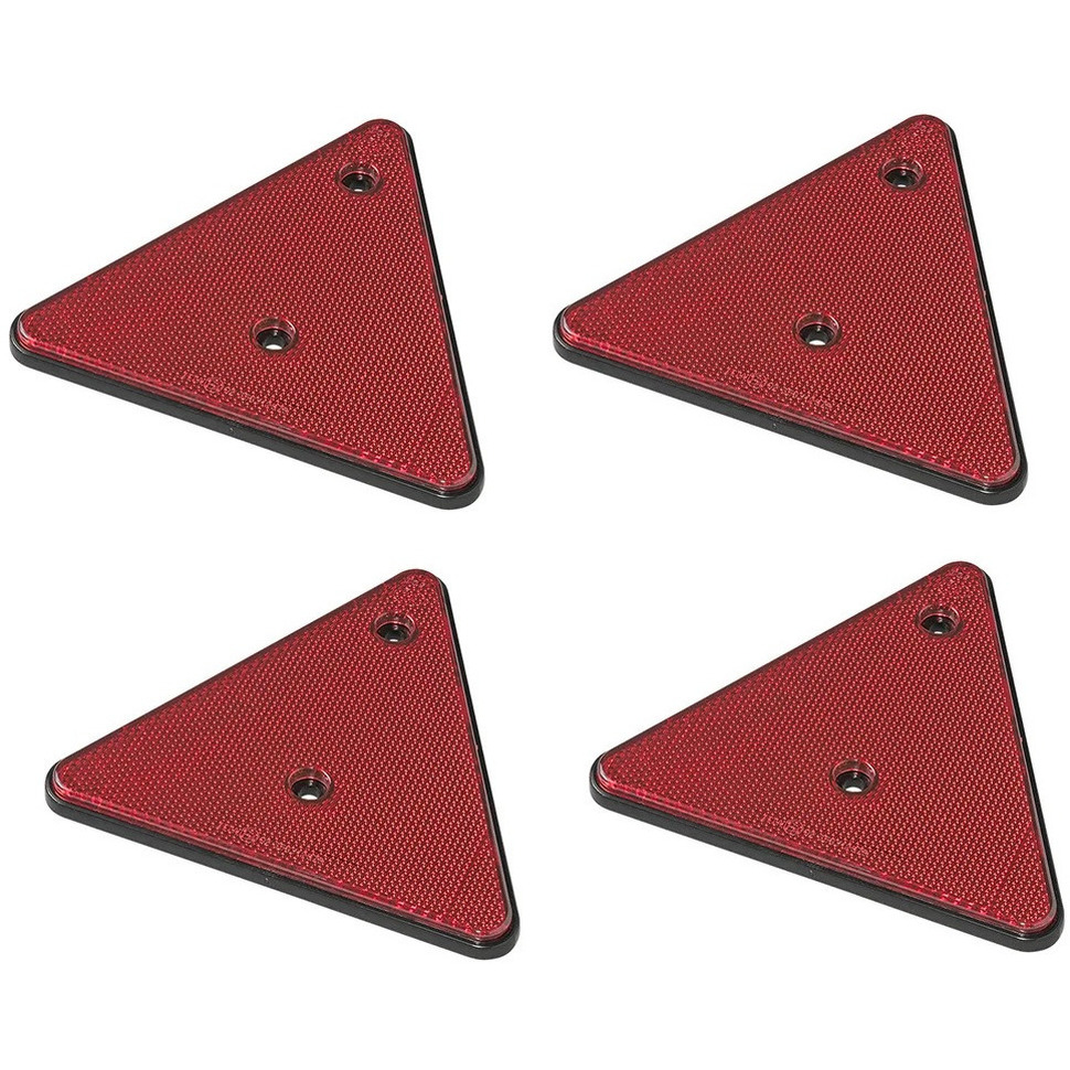 ProPlus Reflector driehoek - set 4x - rood - schroefbevestiging - 136 x 152 mm -