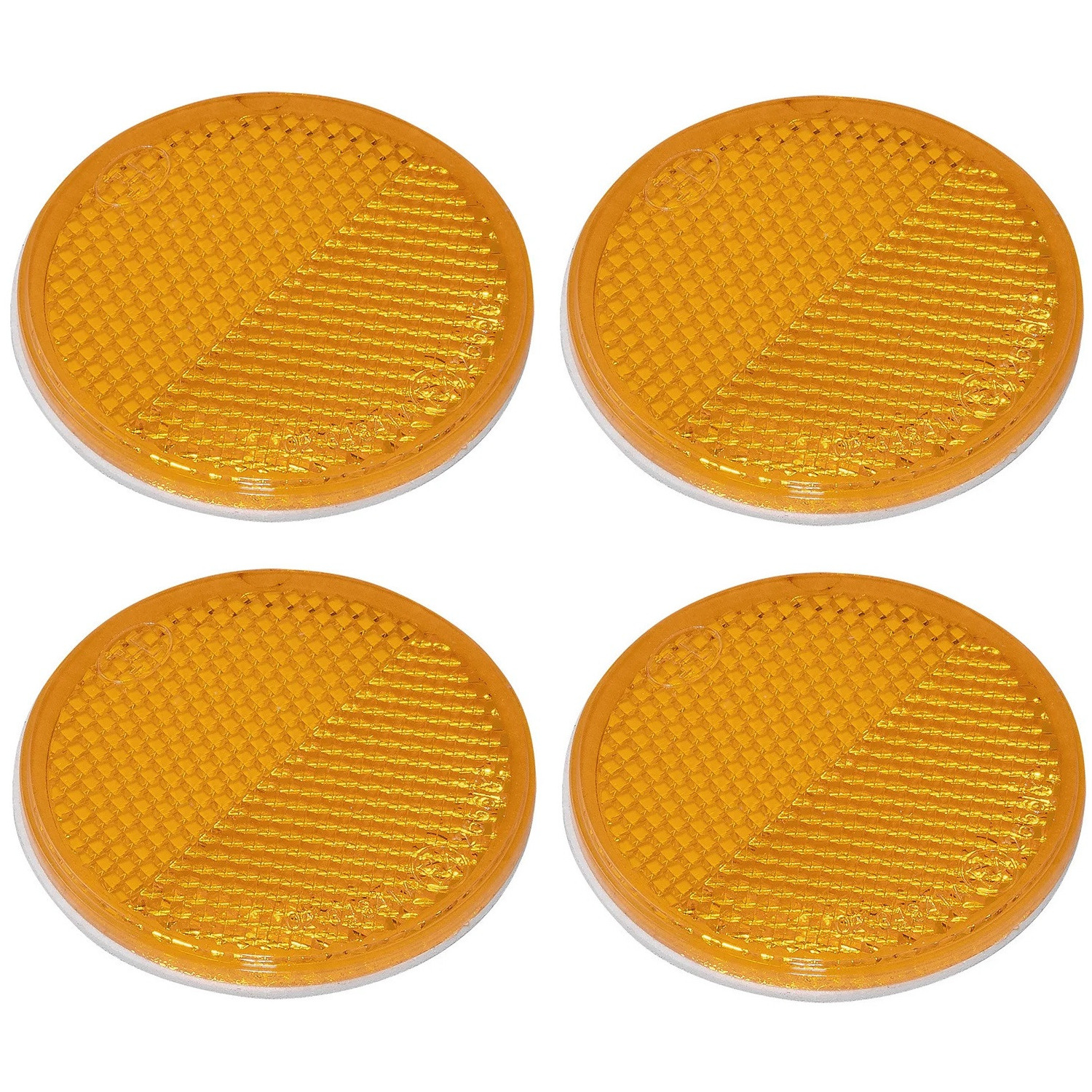 ProPlus Reflector - set 4x - oranje - zelfklevend - 60mm - rond -