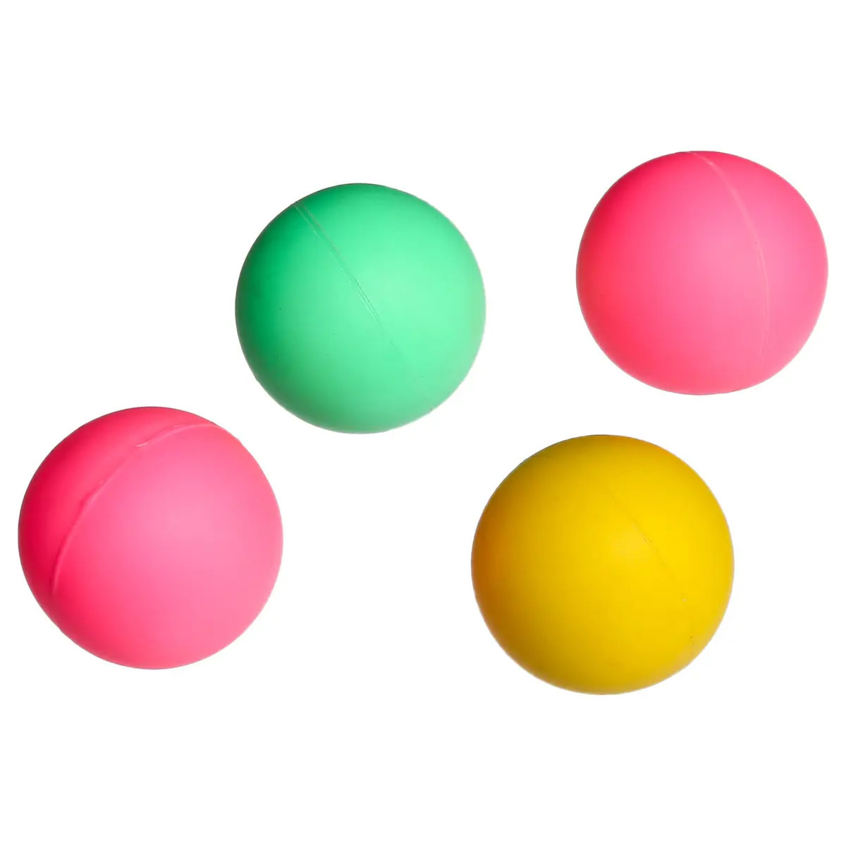 Neon gekleurde premium rubber beach balletjes - 4x stuks - dia 4 cm - reserve ballen -