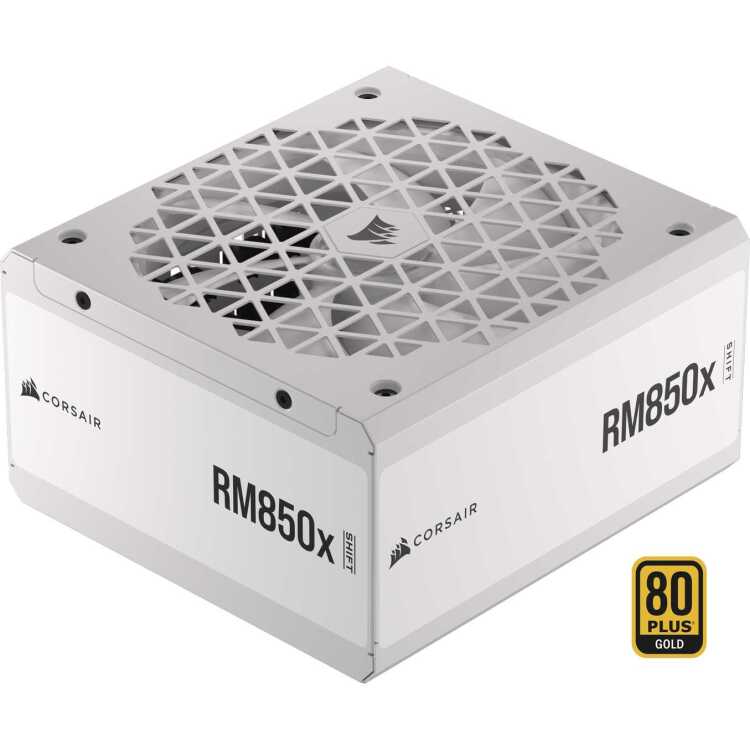 Corsair RM850x SHIFT White, 850W voeding 3x PCIe, 1x 12VHPWR, Kabelmanagement