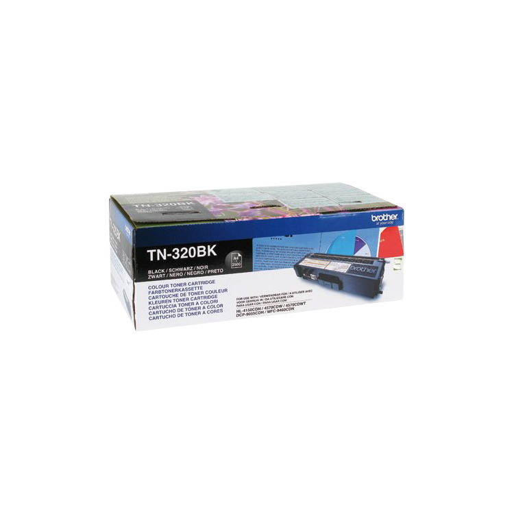 Brother Originele TN-320BK zwarte tonercartridge toner