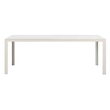 Tuintafel Savoie - aluminium/glas zand - 75x215x90 cm - Leen Bakker