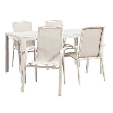 Tuinset Savoie Cannes - zand - 5-delig - 160 cm - Leen Bakker