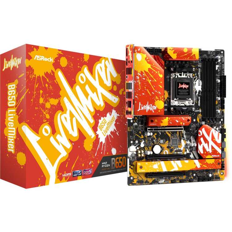 ASRock B650 LIVEMIXER moederbord RAID, 2.5Gb-LAN, Sound, ATX