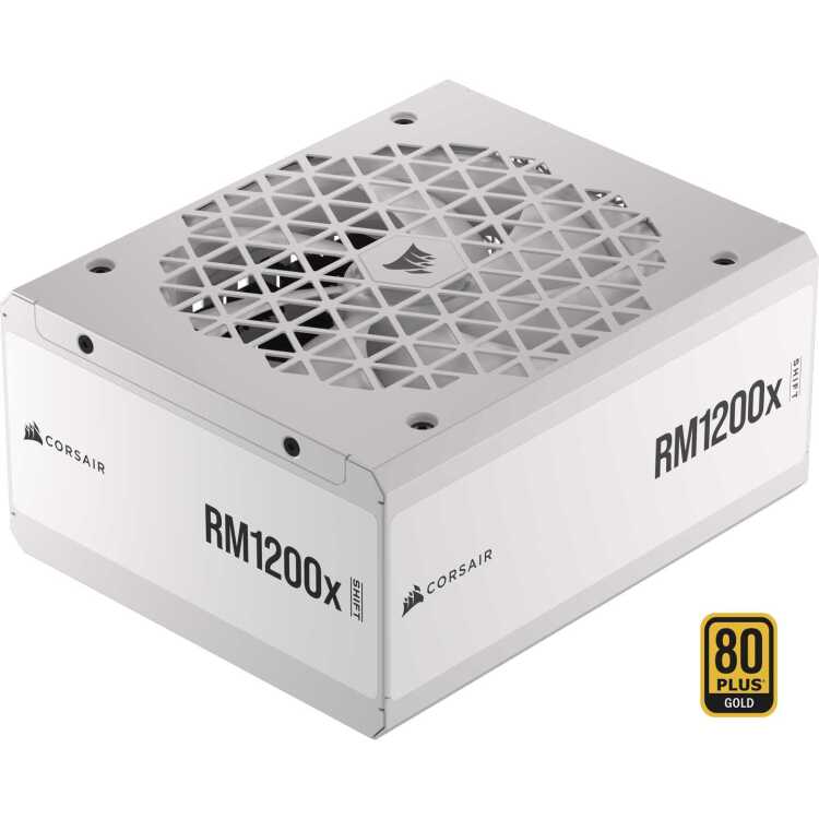 Corsair RM1200x SHIFT White, 1200W voeding 8x PCIe, 1x 12VHPWR, Kabelmanagement