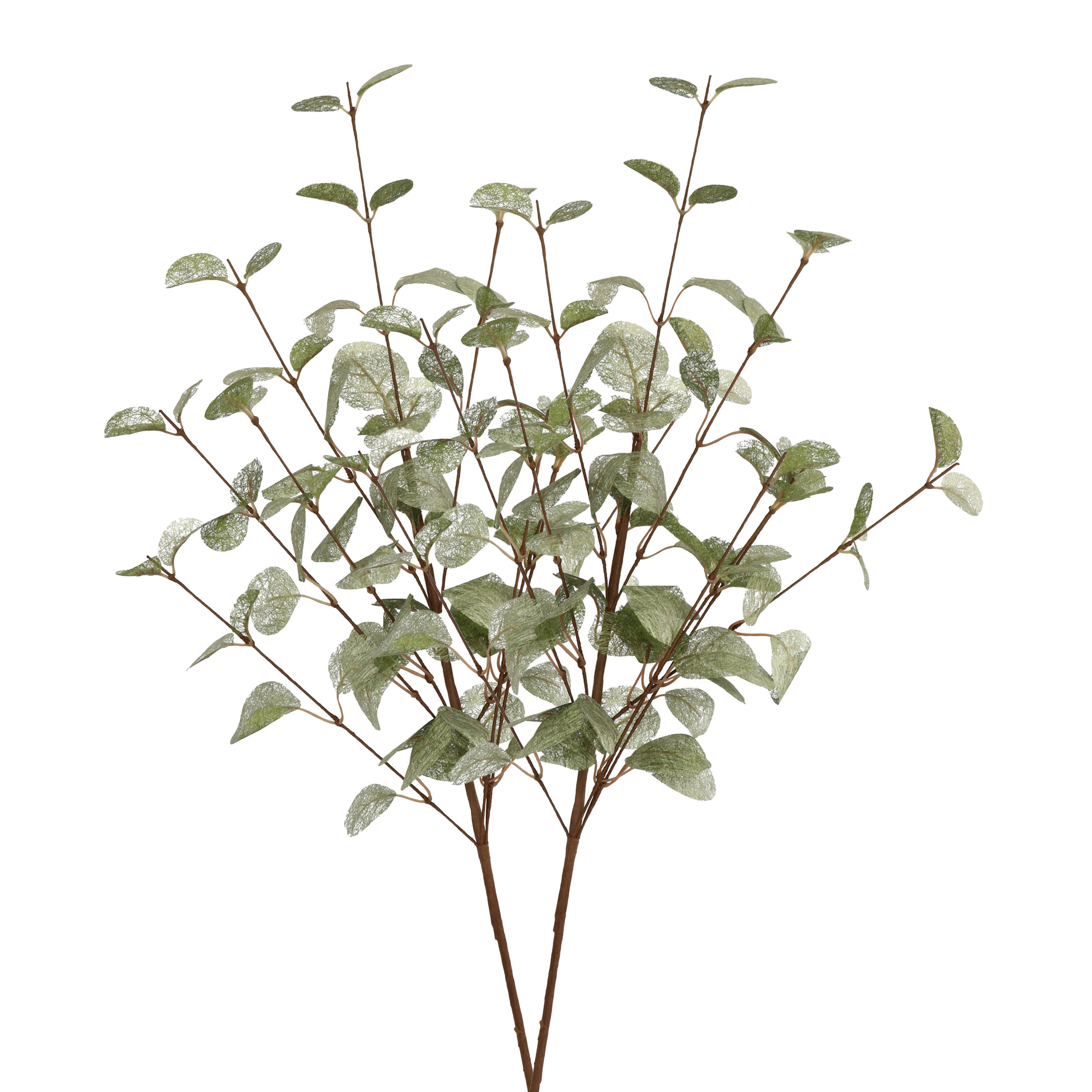 Kunstbloem Eucalyptus tak Silk - 2x - 72 cm - groen - losse steel - Kunst zijdebloemen -