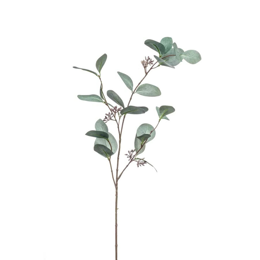 Kunstbloem Eucalyptus tak - 73 cm - groen - losse steel - Kunst zijdebloemen -