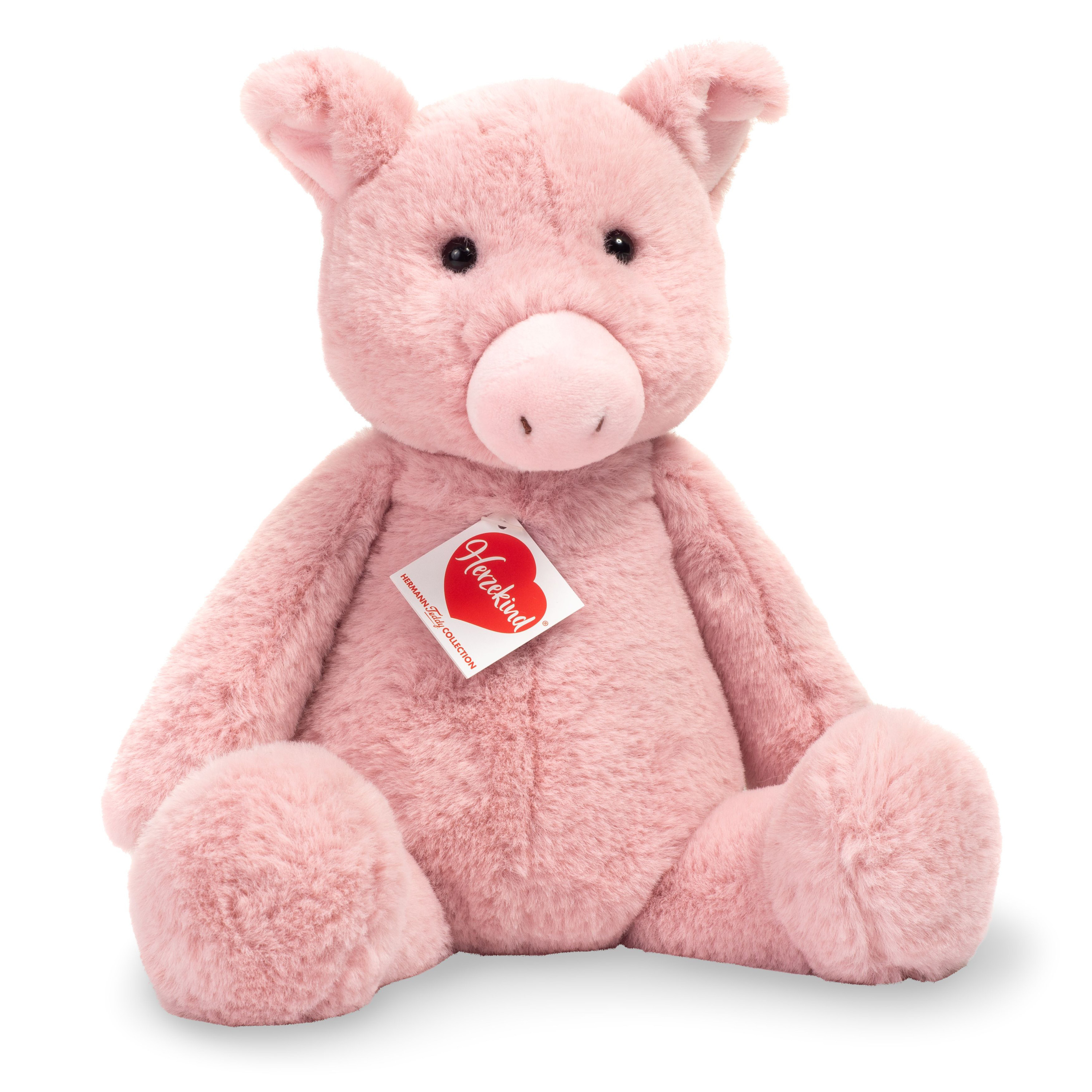Knuffeldier varken/biggetje - zachte pluche stof - premium kwaliteit knuffels - roze - 32 cm -