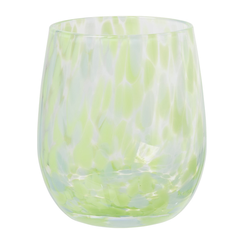 Drinkglas - groen - ø7x9.5 cm