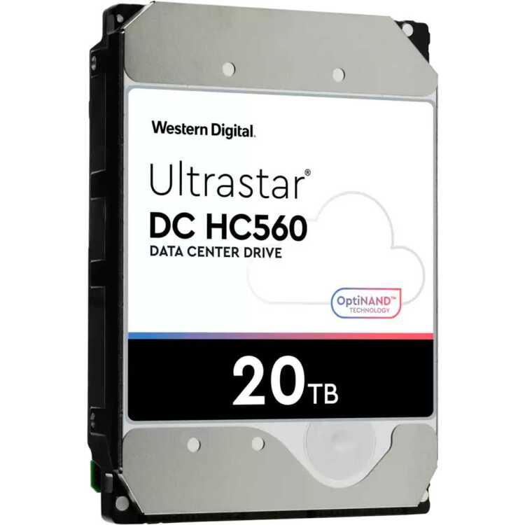 WD Ultrastar DC HC560 20 TB harde schijf SATA 6 Gb/s, 3,5", SE