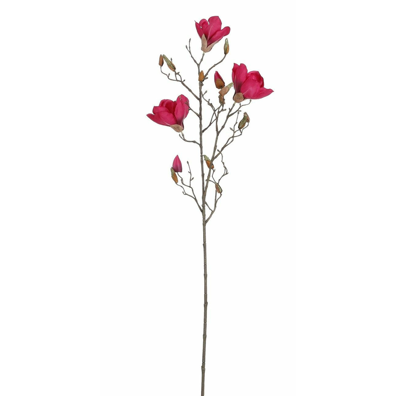 Kunstbloem Magnolia tak - 88 cm - dieproze - Kunst zijdebloemen -