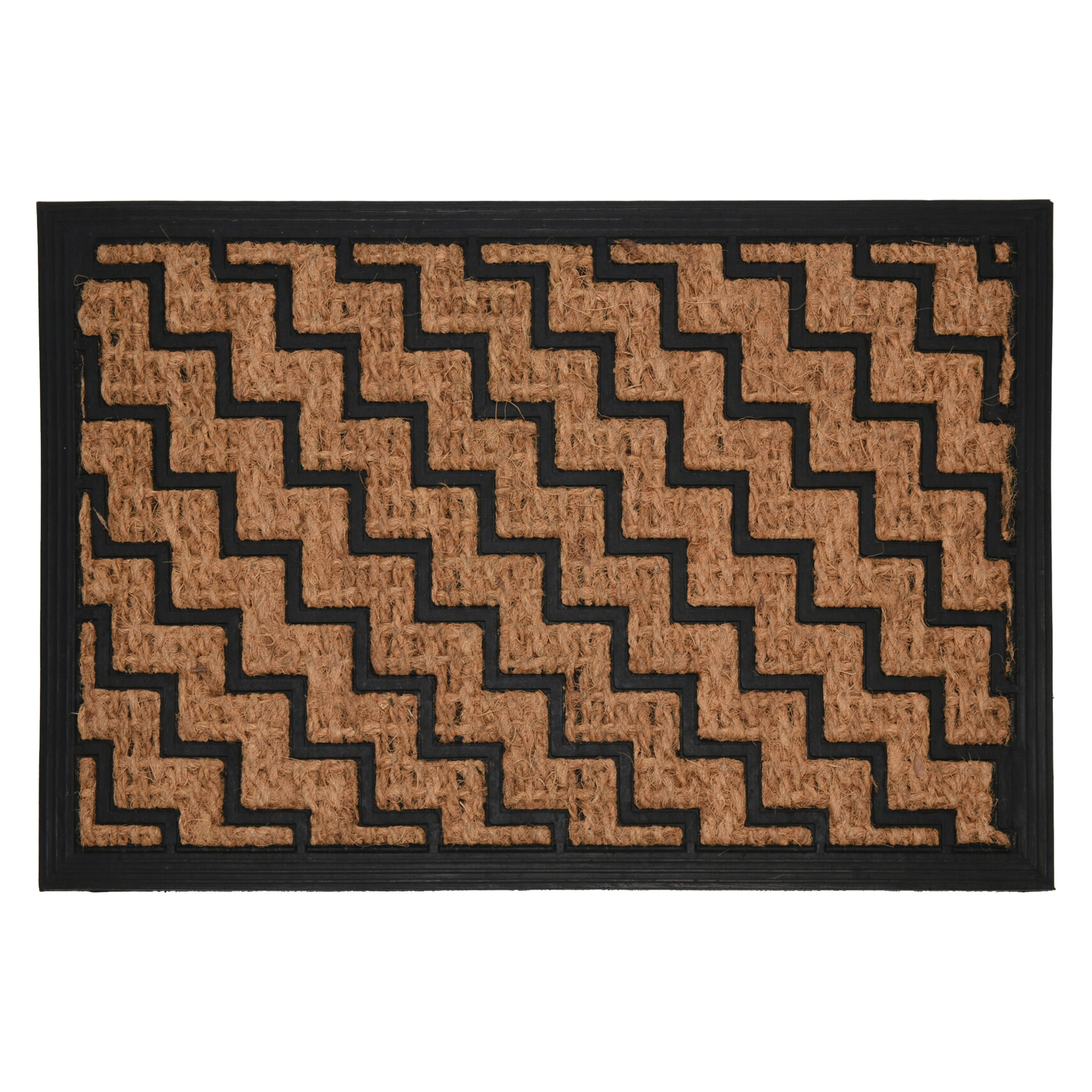 Deurmat met print - voor binnen en buiten - kokosvezel - 60 x 40 cm - Droogloopmat -