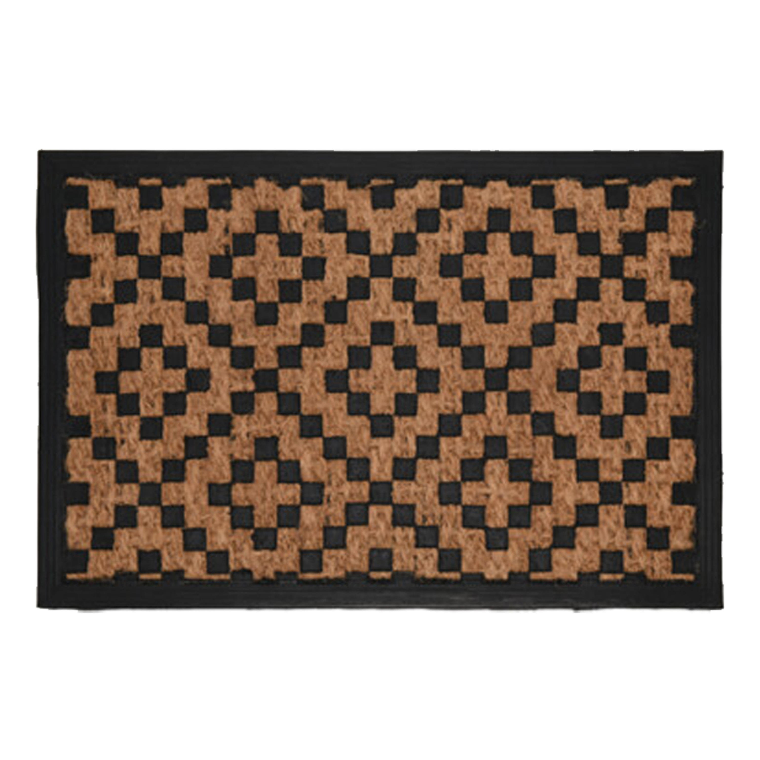 Deurmat met print - voor binnen en buiten - kokosvezel - 60 x 40 cm - Droogloopmat -