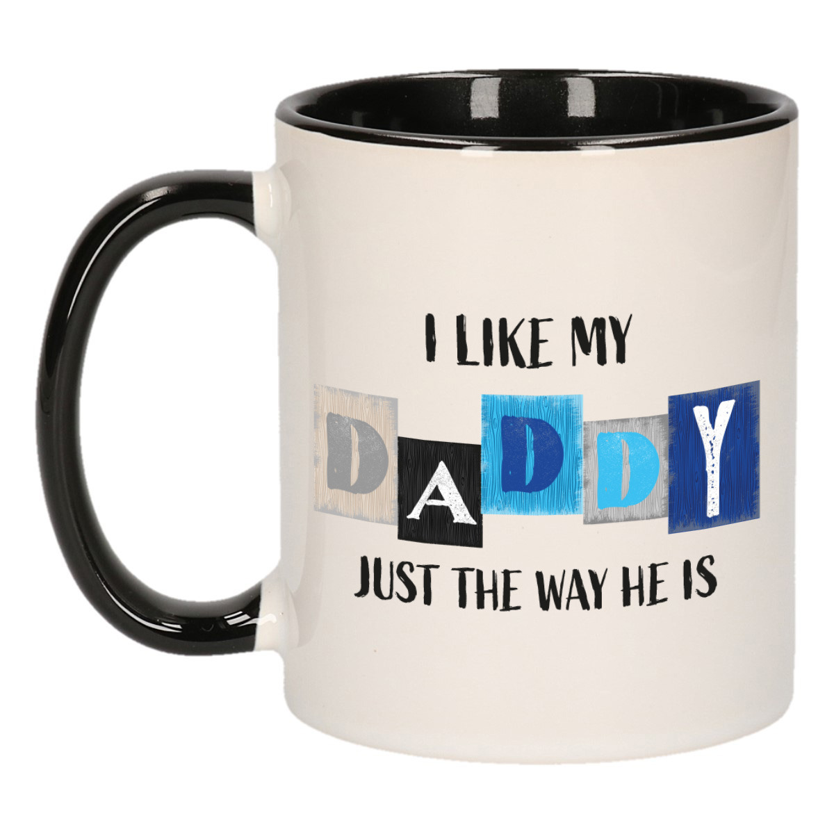 Cadeau koffie/thee mok voor papa - zwart - de liefste - keramiek - Vaderdag -