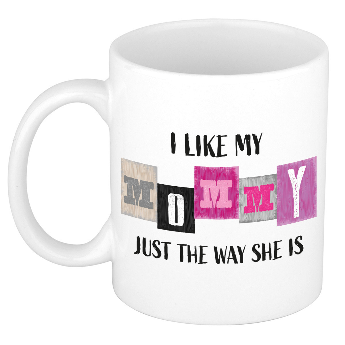 Cadeau koffie/thee mok voor mama - wit - de liefste - keramiek - Moederdag -
