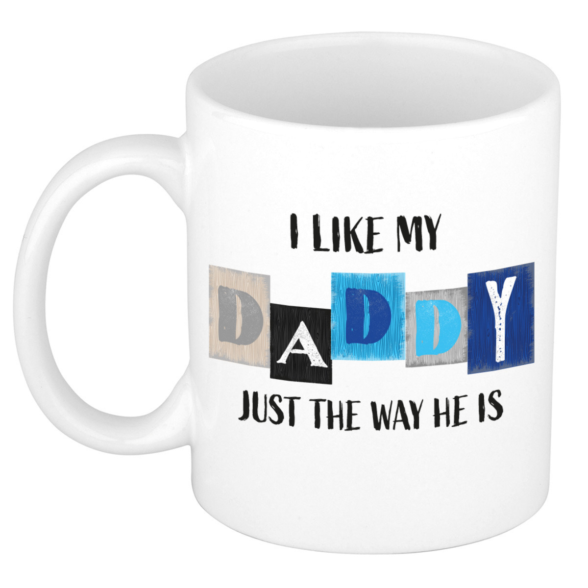 Cadeau koffie/thee mok voor papa - wit - de liefste - keramiek - Vaderdag -