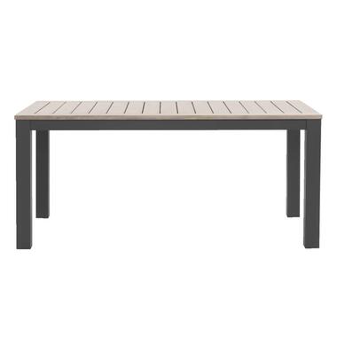 Tuintafel Tarn - aluminium/eucalyptus antraciet - 75x170x95 cm - Leen Bakker
