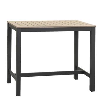 Bartafel Tarn - aluminium/eucalyptus - 105x130x65 cm - Leen Bakker