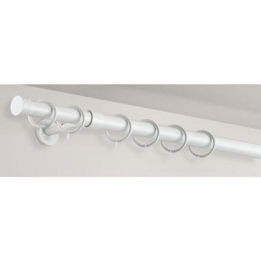 Gordijnroede 120cm - wit metaal - Ø28mm (2016367) - Leen Bakker