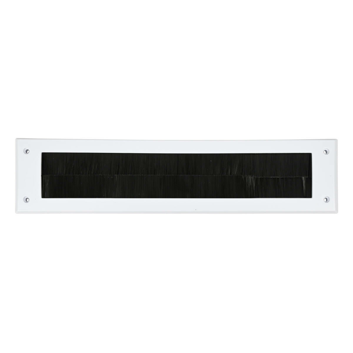 Brievenbusborstel - wit - kunststof - 340 x 79 x 7 mm - tochtwering/tochtafsluiter -