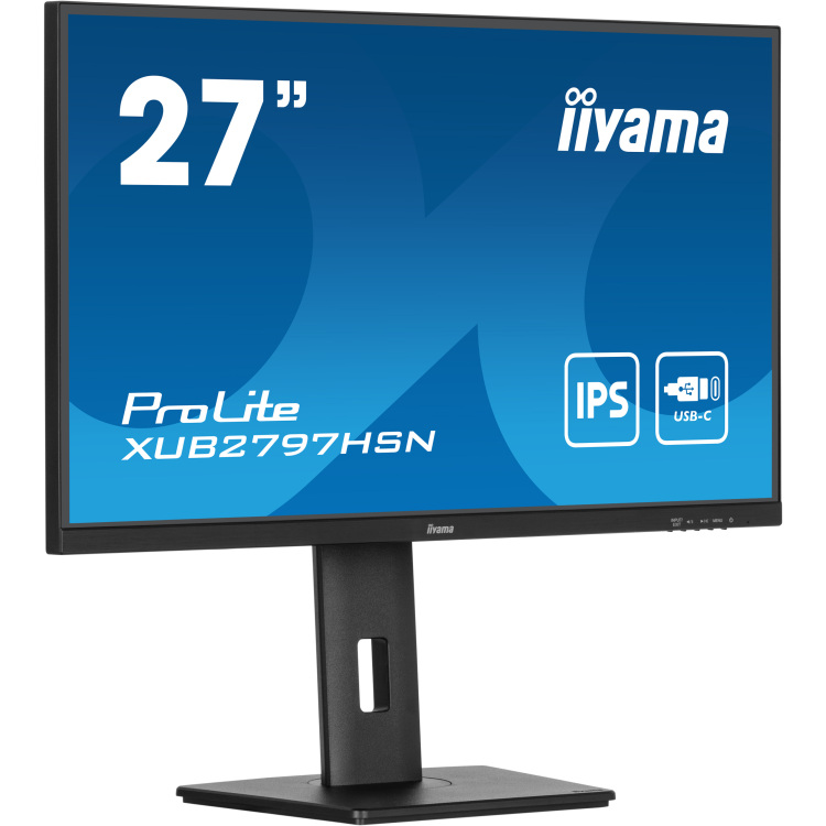 iiyama ProLite XUB2797HSN-B1 ledmonitor 100Hz, HDMI, DisplayPort, USB-C, RJ45 (LAN), Audio