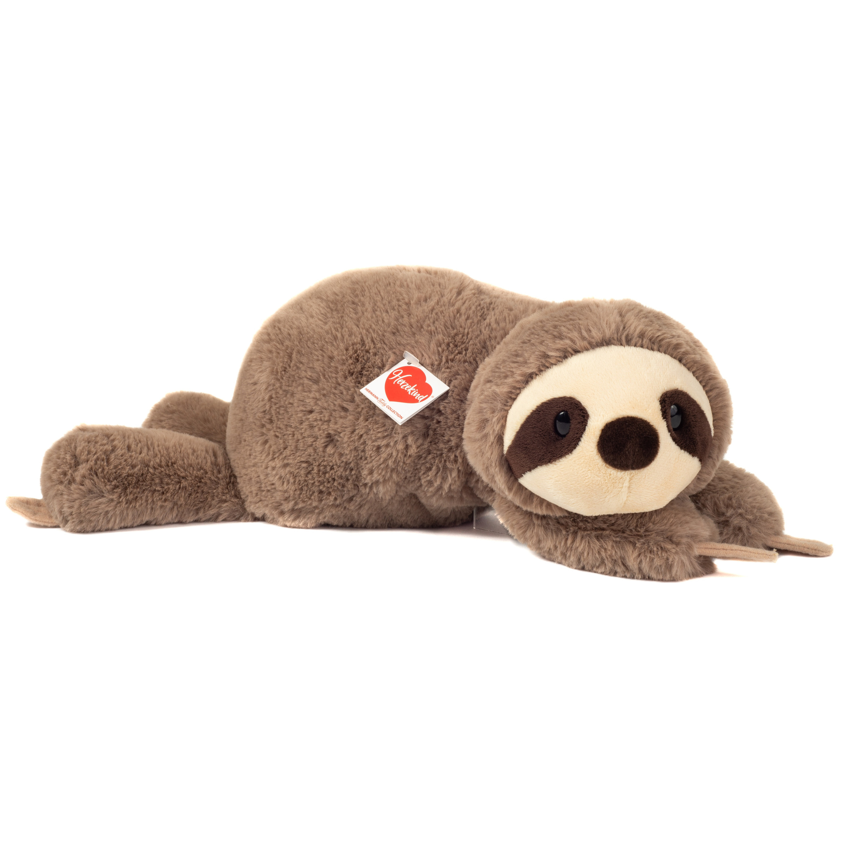 Knuffeldier Luiaard - zachte pluche stof - premium kwaliteit knuffels - lichtbruin - 48 cm -