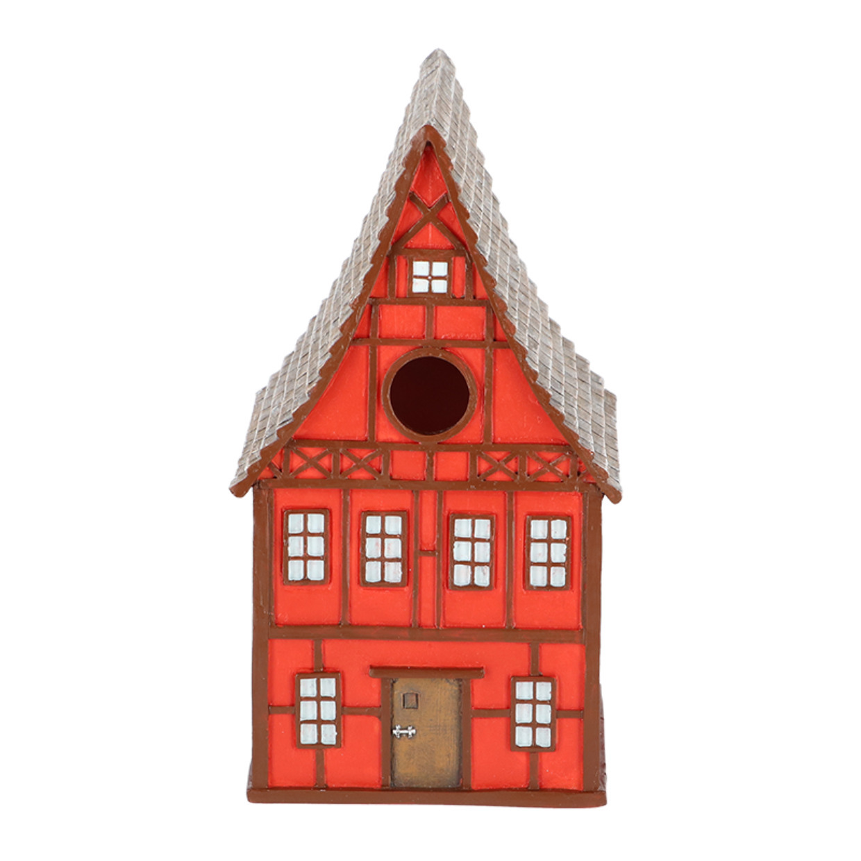 Esschert design vogelnestje/nestkastje - steenrood - 13.5 x 13 x 24.5 cm -