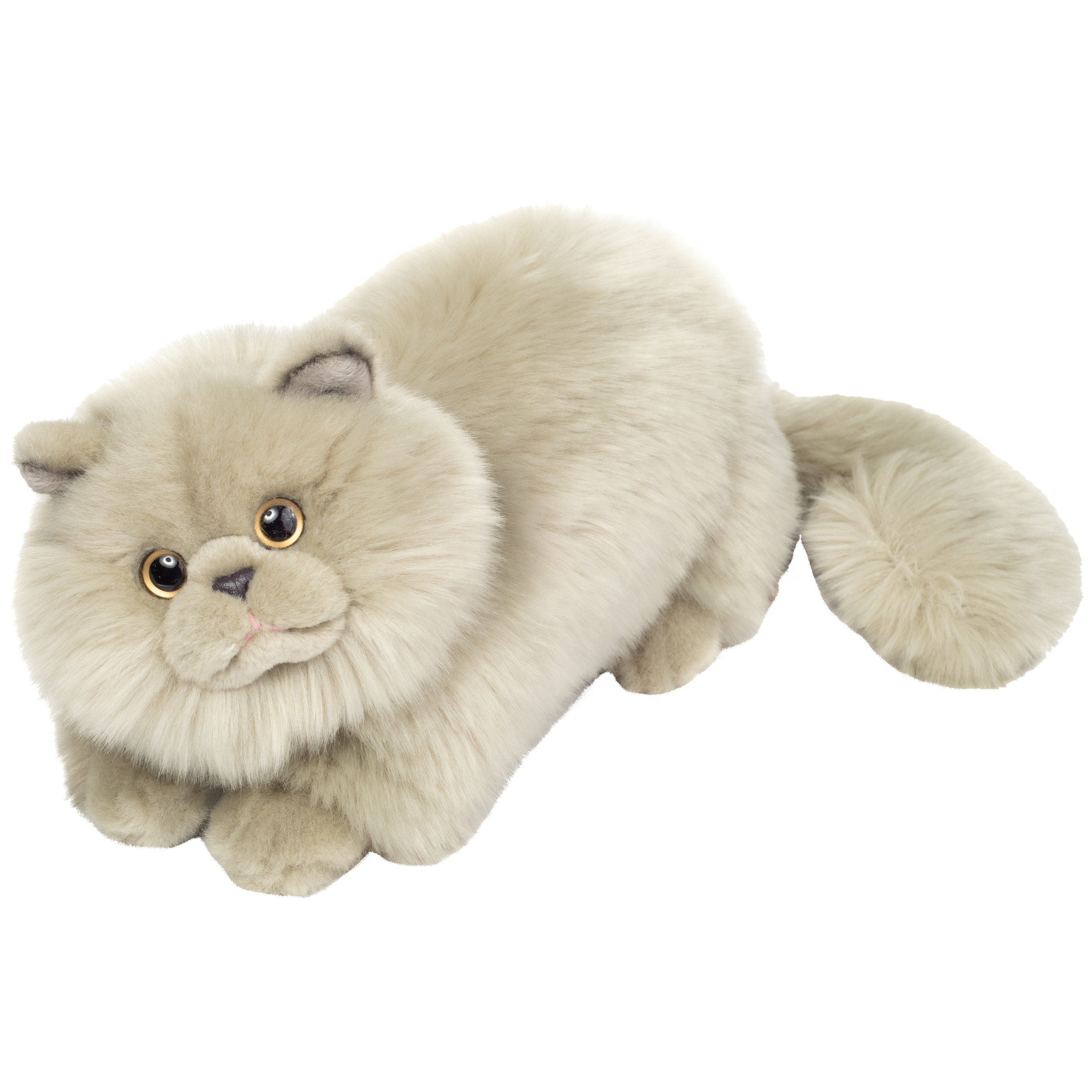 Knuffeldier Perzische kat/poes - zachte pluche stof - premium kwaliteit knuffels - grijs - 24 cm -