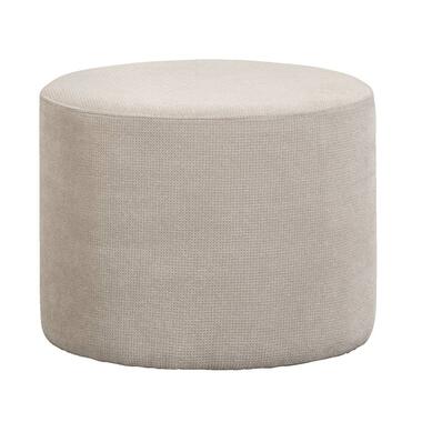 Hocker Rondo - zand - 42,8x56x56 cm - Leen Bakker