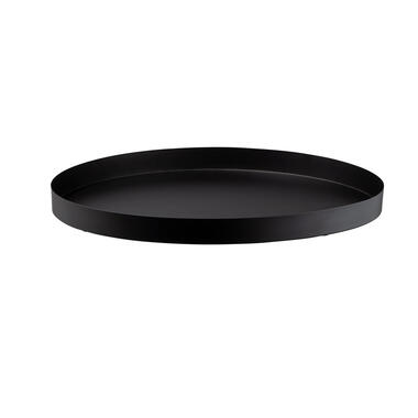 Dienblad Fenno - zwart - metaal - Ø52 cm - Leen Bakker