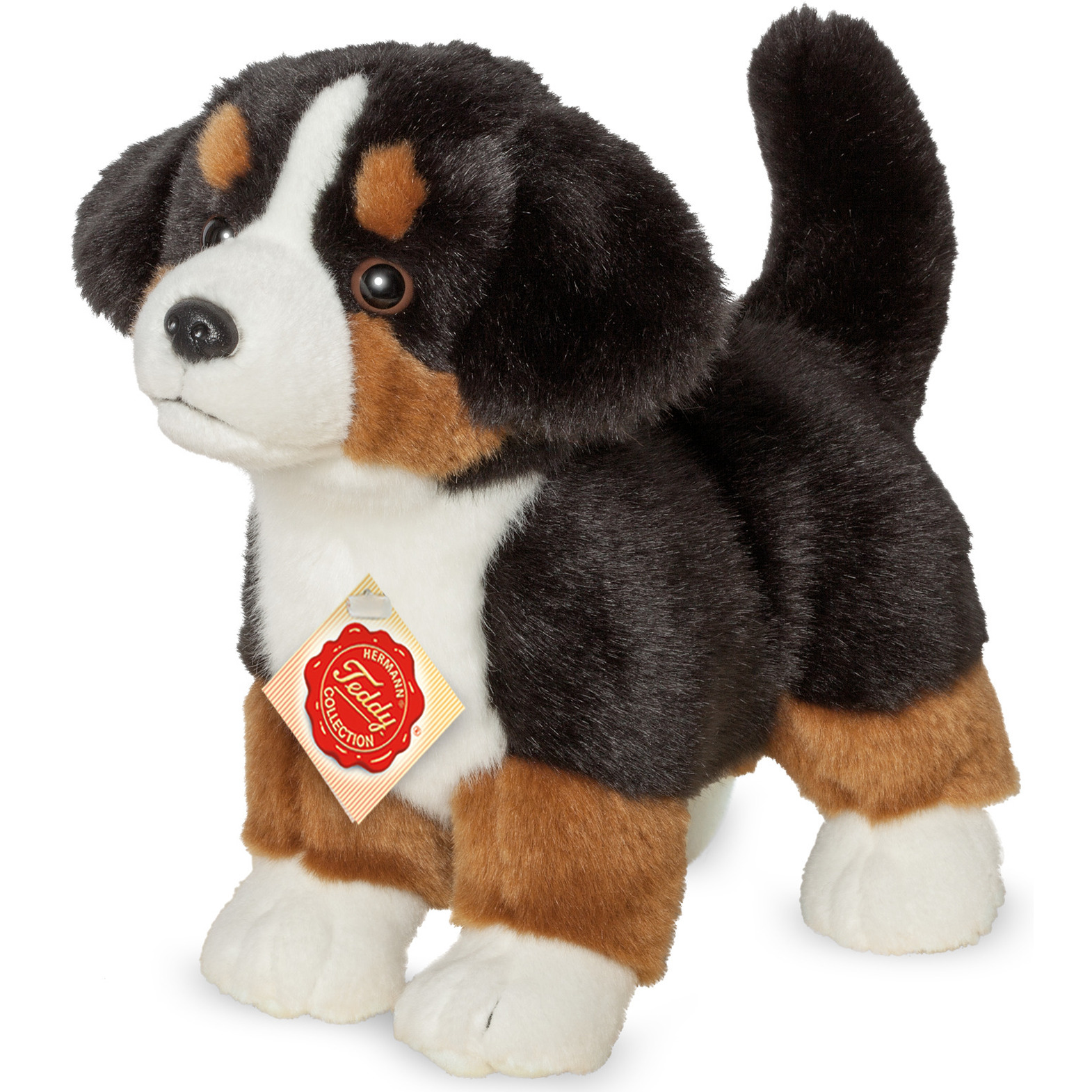 Knuffeldier hond Berner Sennen - zachte pluche stof - premium knuffels - multi kleuren - 23 cm -