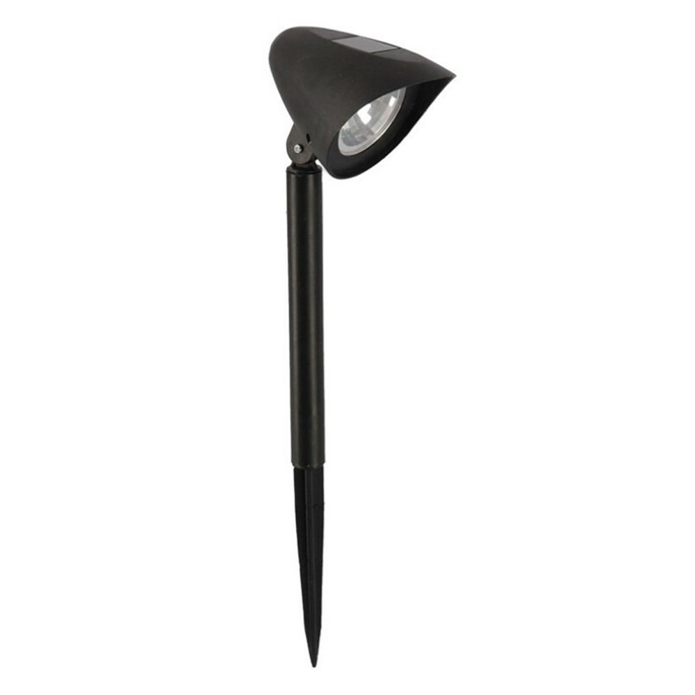 Gerimport - Solar tuinlamp - 1x - zwart - LED - oplaadbaar - H37cm -