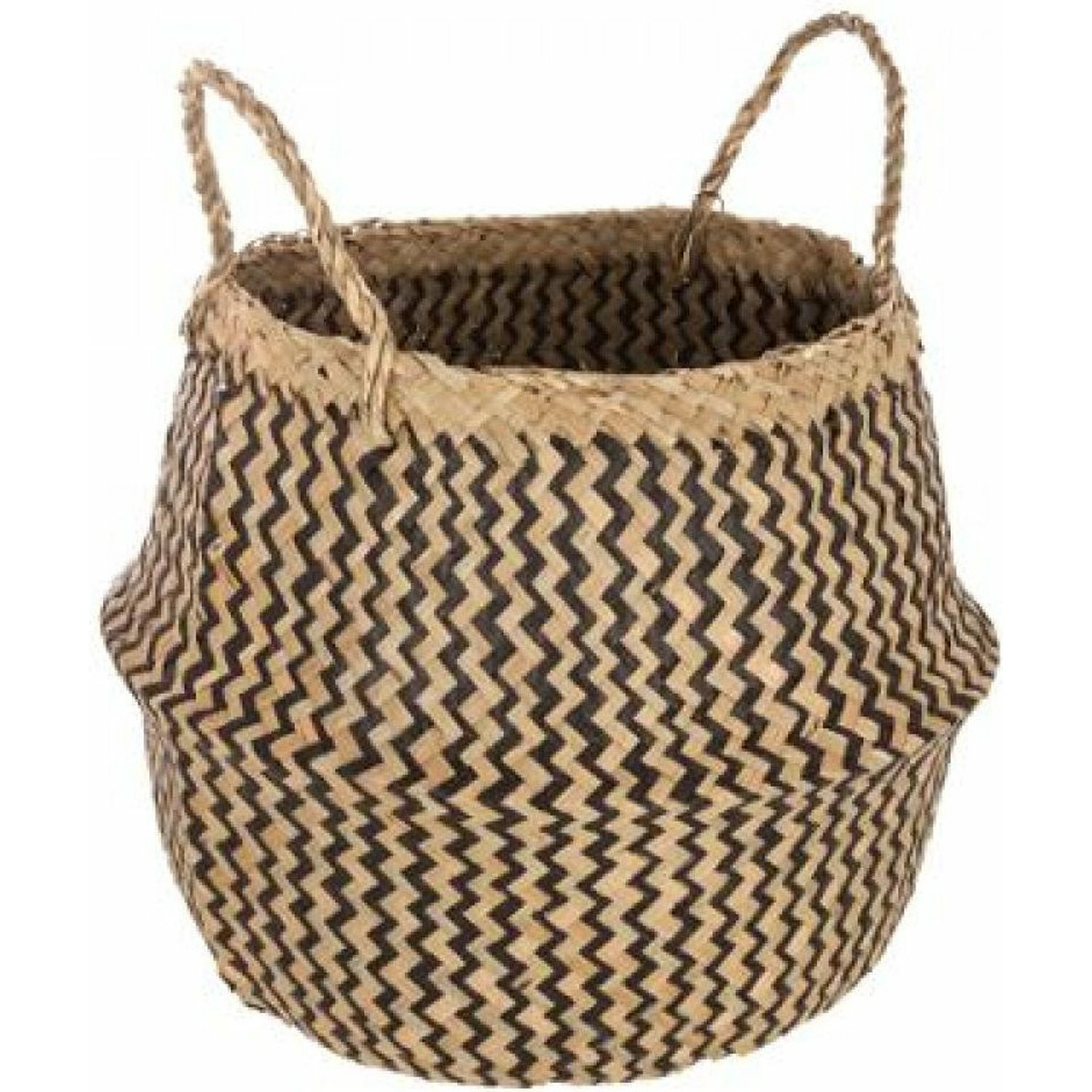 Opbergmand rond - riet - D35 x H40 cm - decoratie mand -