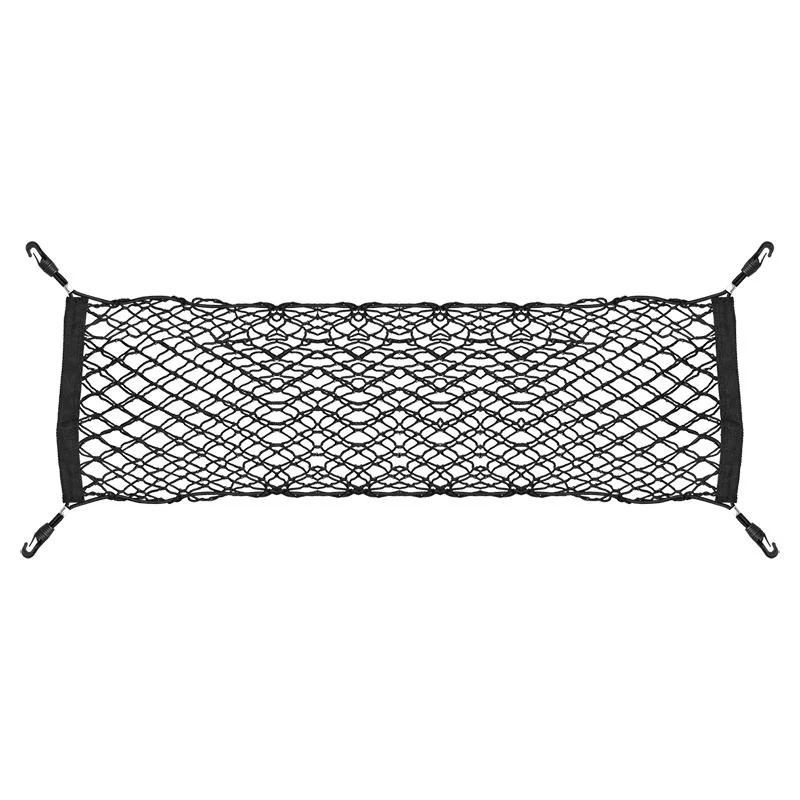 Bagagenet met elastisch koord - 65 x 75 cm - voor kofferbak - incl. 4 haken -
