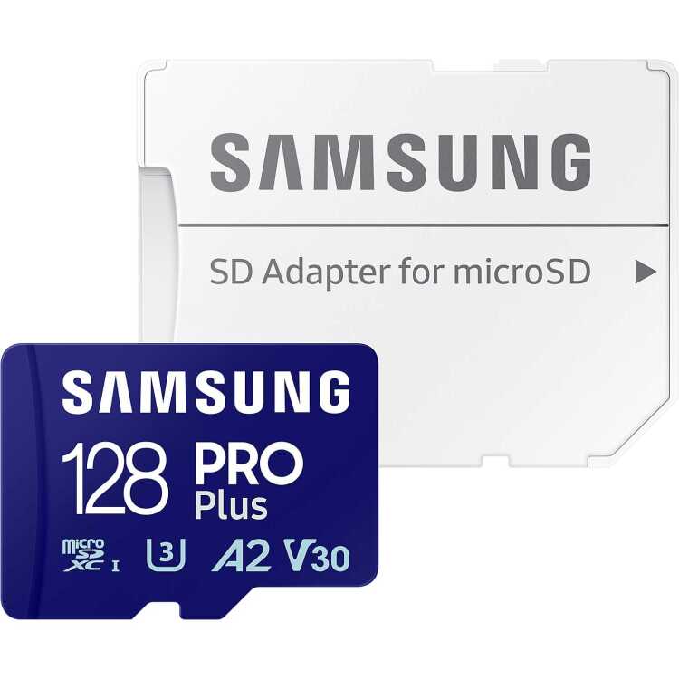 SAMSUNG PRO Plus 128 GB microSDXC (2023) geheugenkaart UHS-I U3, Class 10, V30, A2