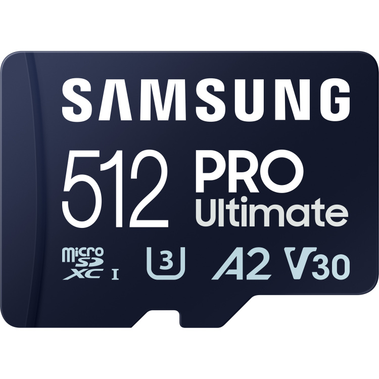SAMSUNG PRO Ultimate 512 GB microSDXC geheugenkaart UHS-I U3, Class 3, V30, Incl. SD-Adapter