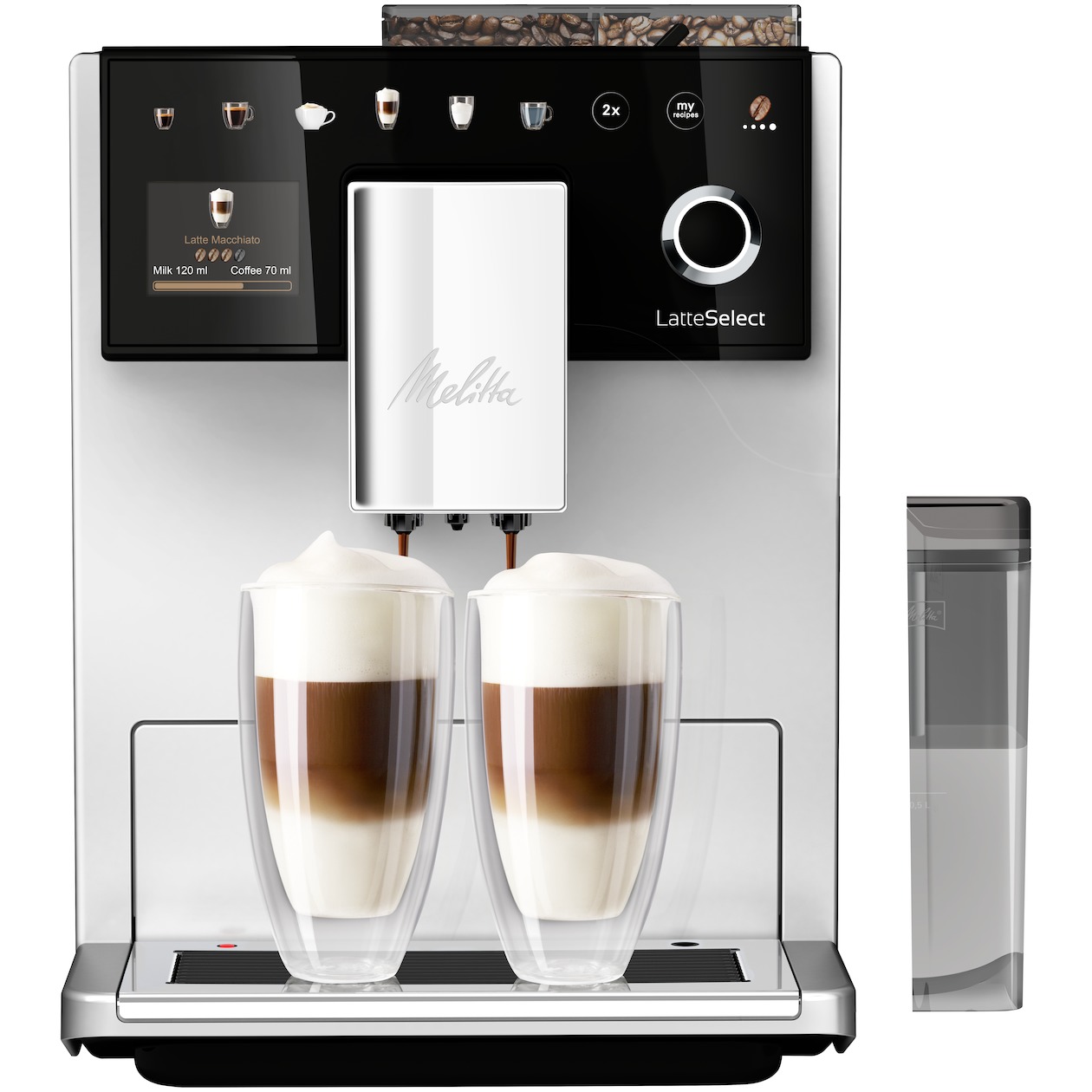 Melitta Latte Select F630-211 Espresso apparaat Zilver