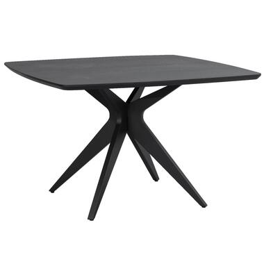 Eettafel Suzanne vierkant - zwart - 120x120 cm - Leen Bakker