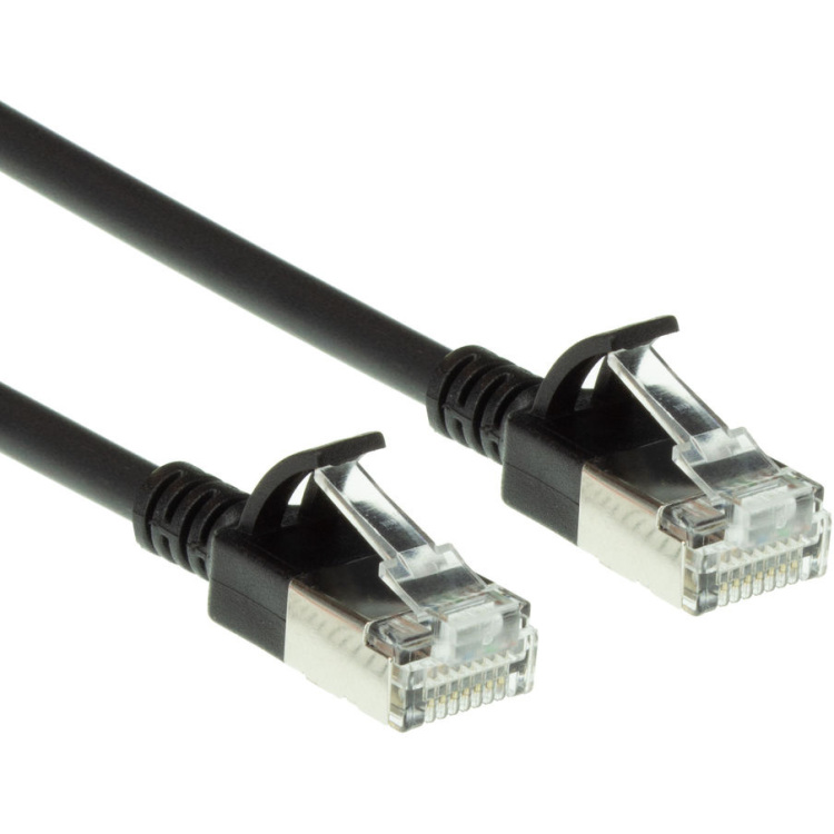 ACT Connectivity LSZH U/FTP CAT6A datacenter slimline patchkabel snagless met RJ45 connectoren kabel 2 meter