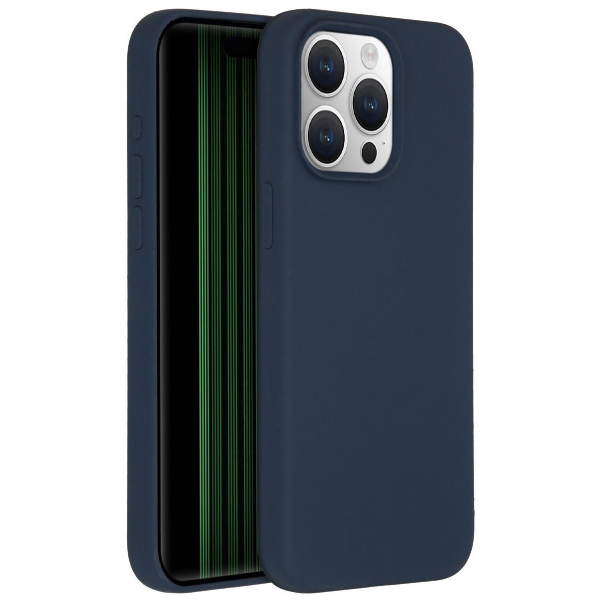 Accezz Liquid Silicone Backcover iPhone 15 Pro Max Telefoonhoesje Blauw