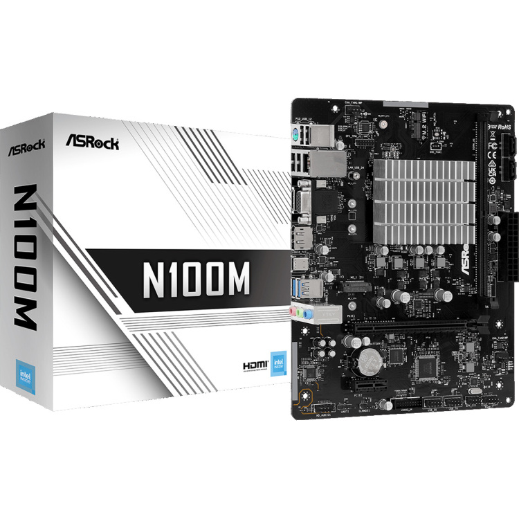 ASRock N100M moederbord