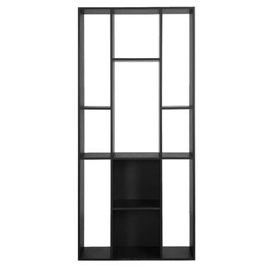 Kast Kenzi - zwart - 177x81x38 cm - Leen Bakker